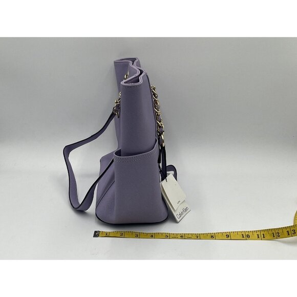Calvin Klein L-Kitote H3DA11HU Irs Purple Soft Leather Large Tote MSRP $178.00 - Picture 7 of 7